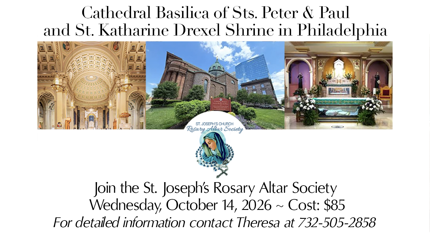 Rosary Altar Society Trip Opportunity